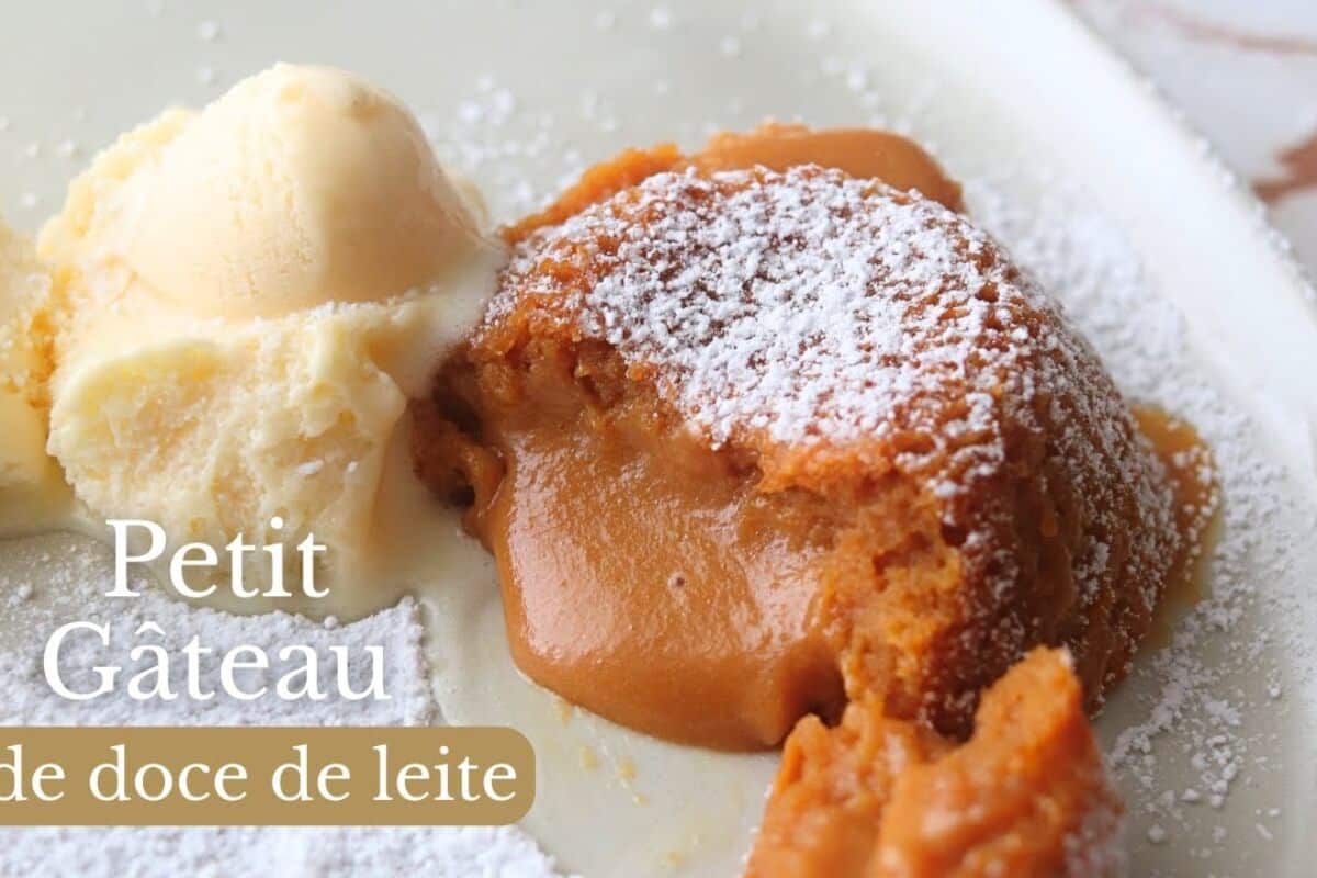 Petit gateau de doce de leite cremoso fácil de fazer e perfeito como ...
