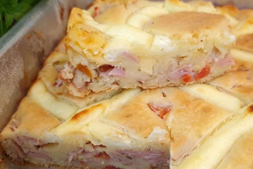 Torta de CEBOLA com presunto e queijo