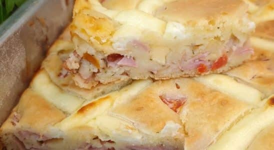 Torta de CEBOLA com presunto e queijo