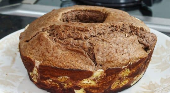 bolo saudável de chocolate