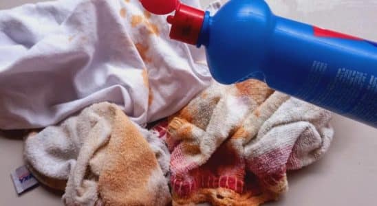 como limpar pano de prato manchado