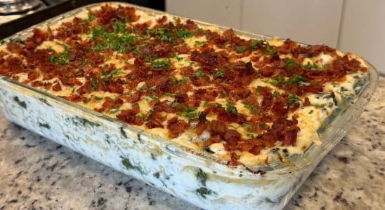 lasanha de espinafre