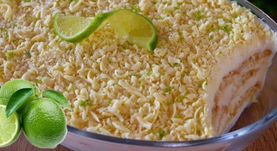 sobremesa de limão refrescante