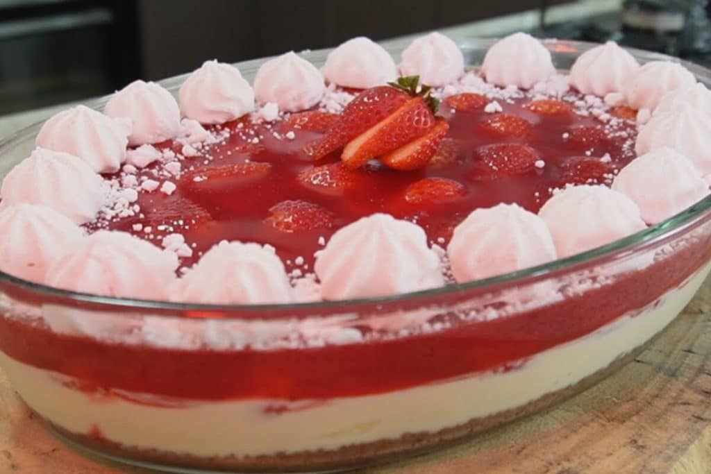 sobremesa fácil de morango