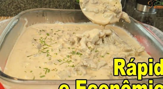 strogonoff de carne econômico