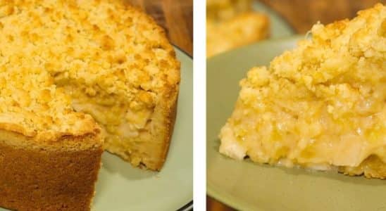 torta de abacaxi com coco