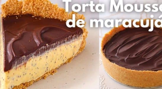 torta mousse de maracujá