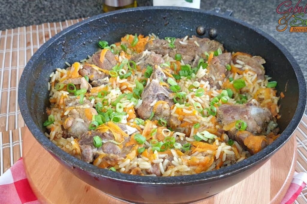 arroz com suã de porco