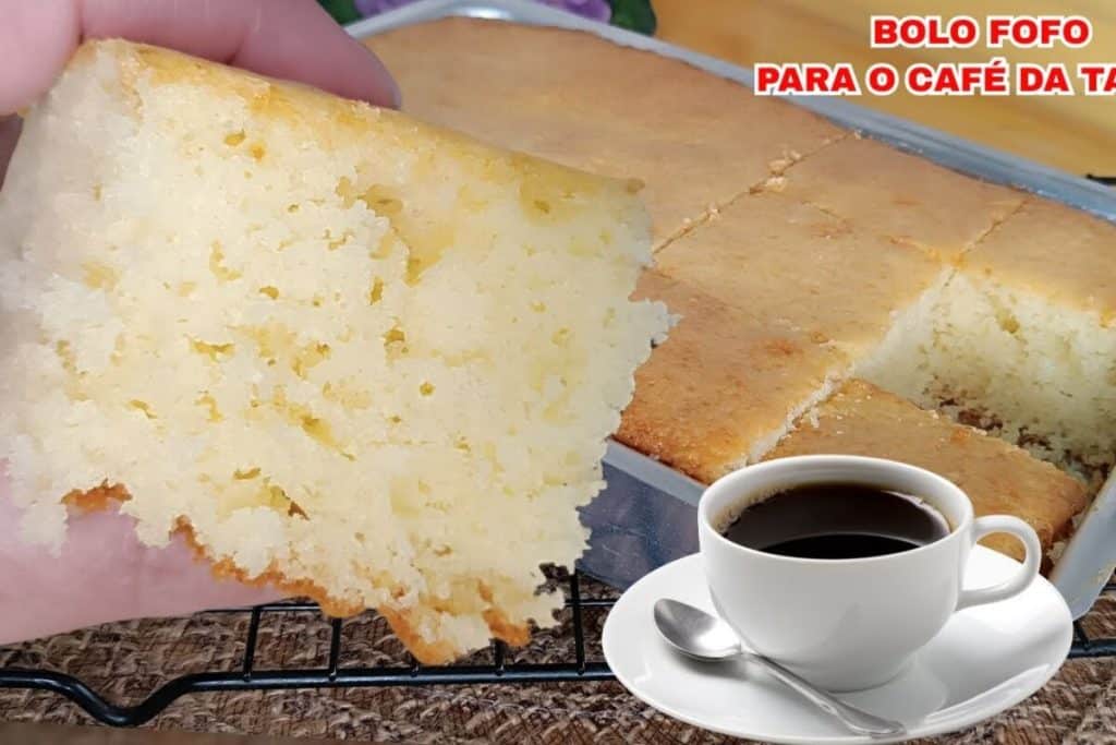 bolo fofo para o café da tarde