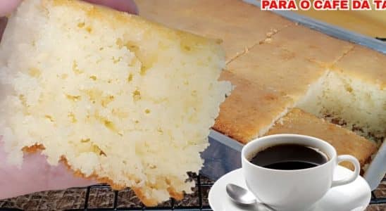 bolo fofo para o café da tarde
