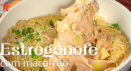 estrogonofe de carne com macarrão