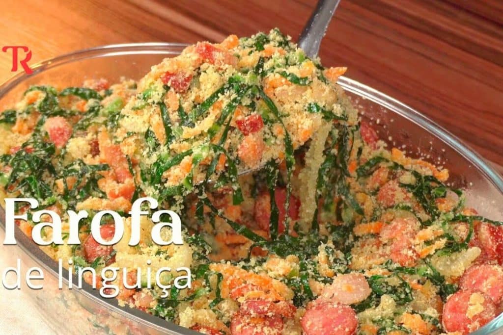 farofa de couve com linguiça