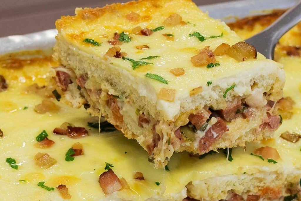 lanche de pão quente cremoso