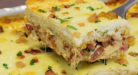 lanche de pão quente cremoso