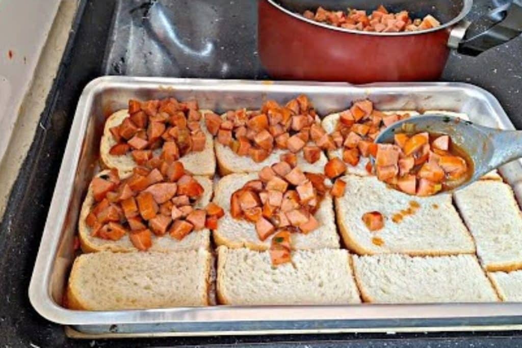 lanche de pão de forma