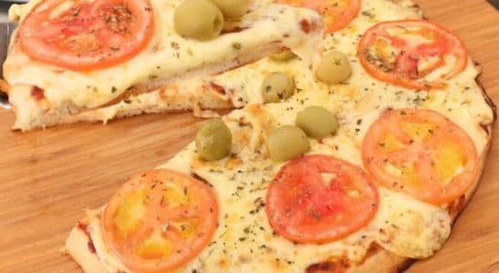 pizza caseira de colher