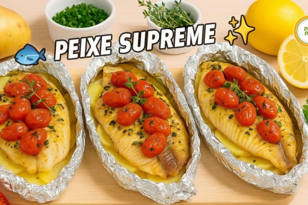 peixe assado com batatas