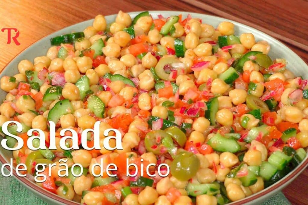 salada de grão de bico