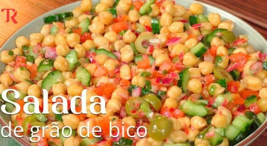 salada de grão de bico