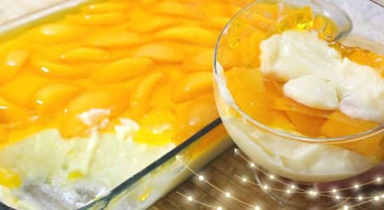 sobremesa de pêssego