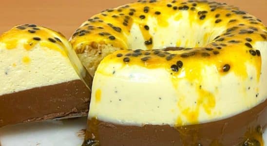 sobremesa gelada de maracujá