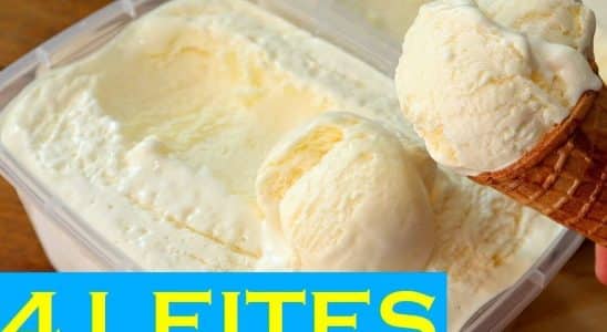 sorvete caseiro 4 leites