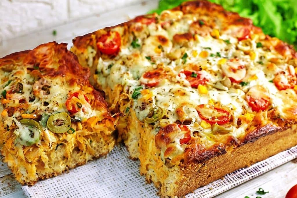 torta de frango com massa diferente