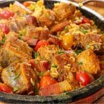 arroz com costelinha de porco