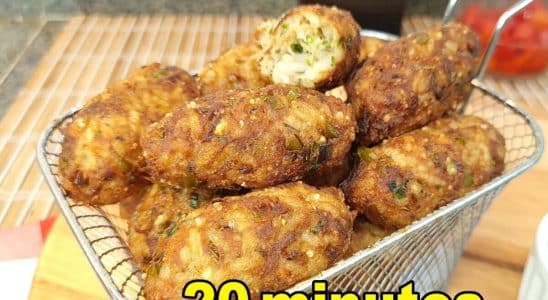 bolinho de arroz com costela