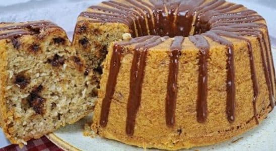 bolo de banana com aveia