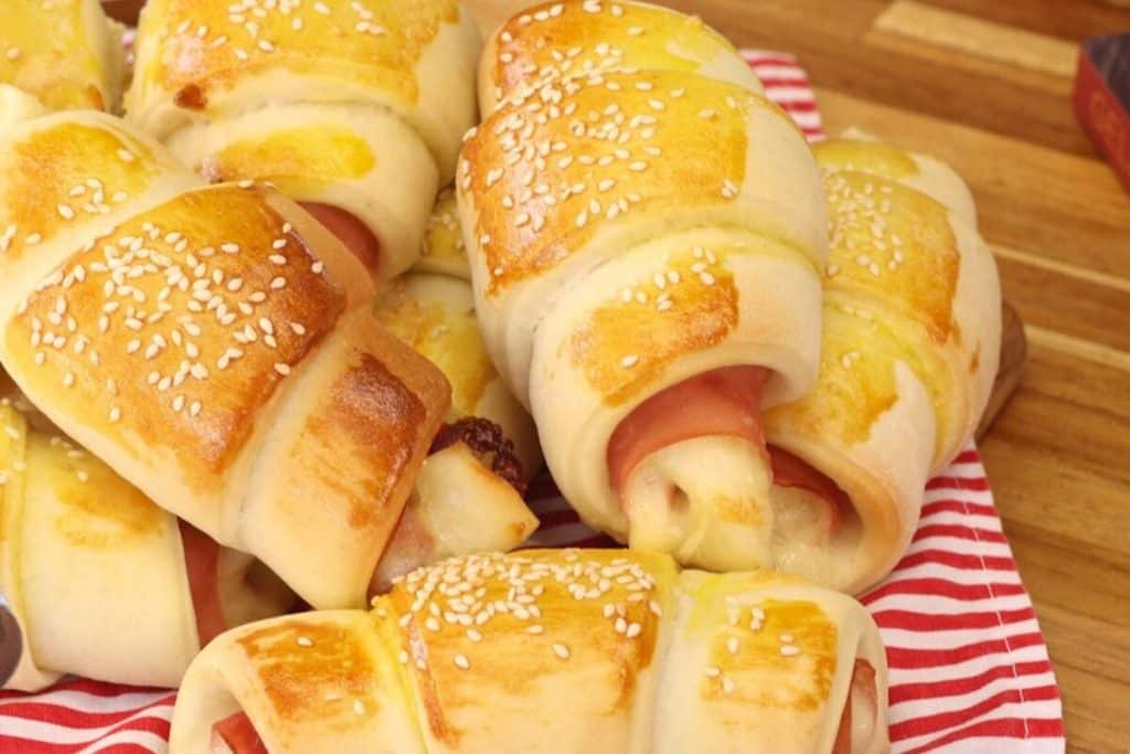 enroladinho de presunto e queijo