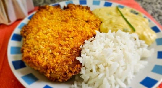 frango empanado sem fritura