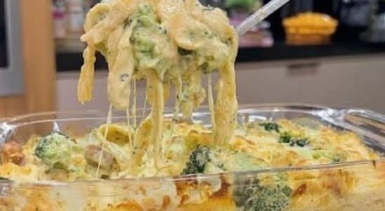 macarrão cremoso com bacon