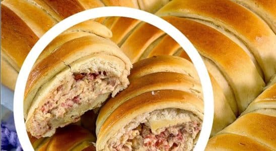 pão caseiro recheado