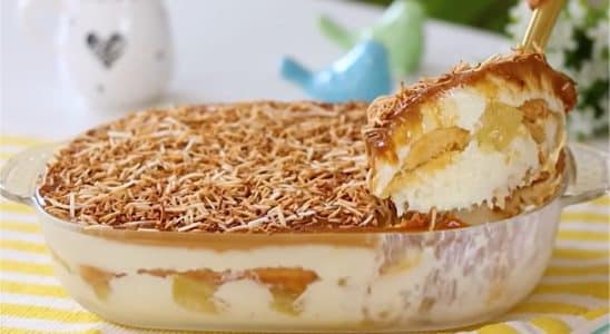 pavê tropical de abacaxi