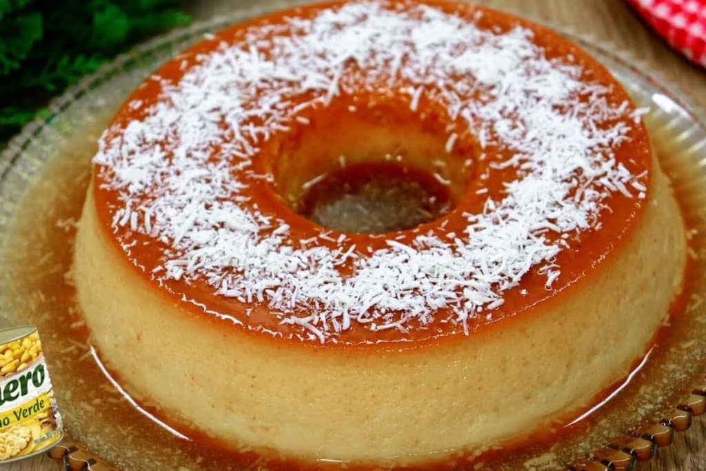 pudim de milho com coco