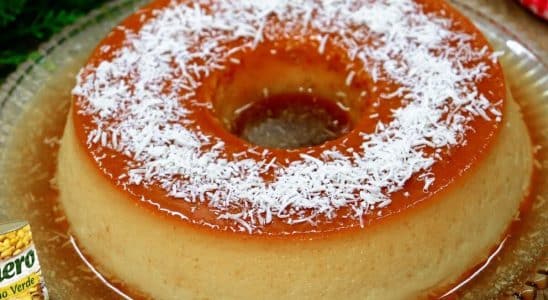 pudim de milho com coco