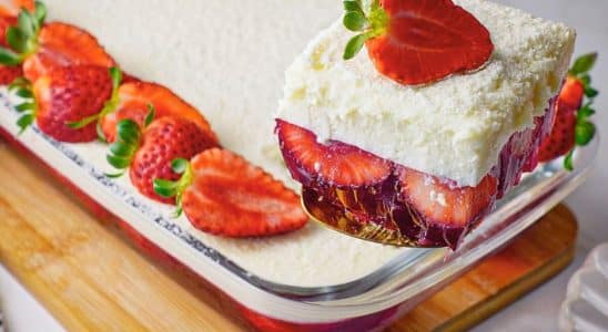 sobremesa de morango