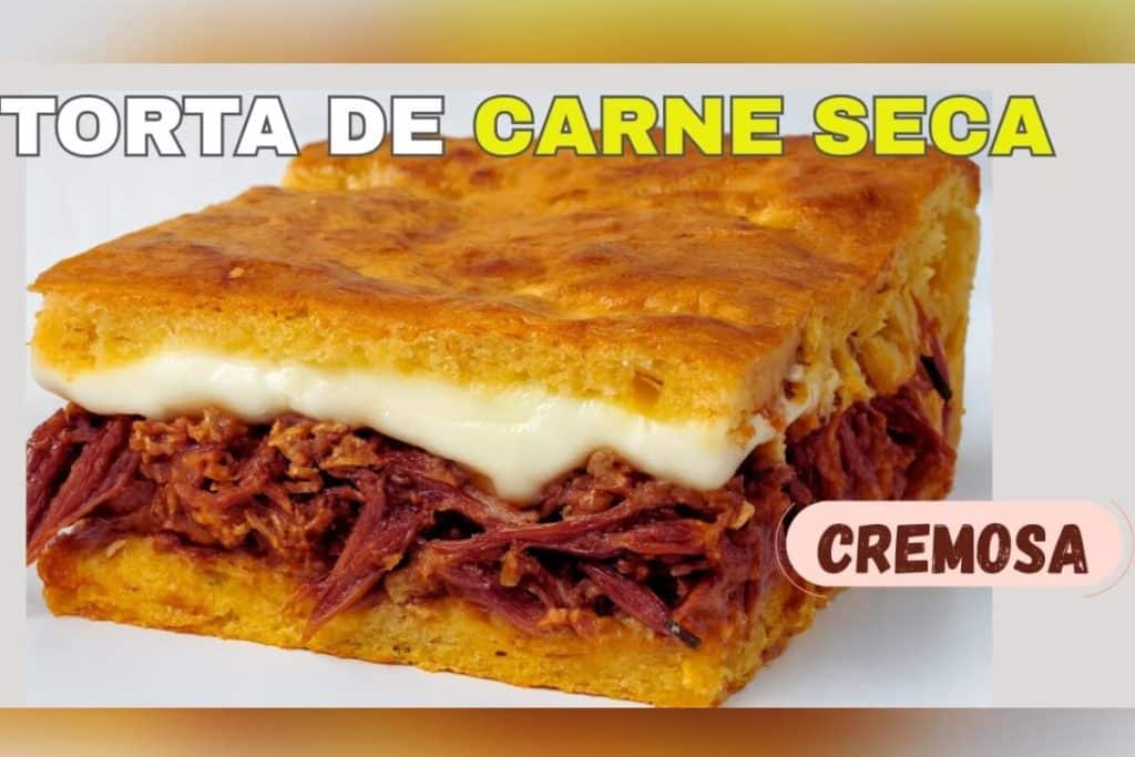 torta cremosa de carne seca