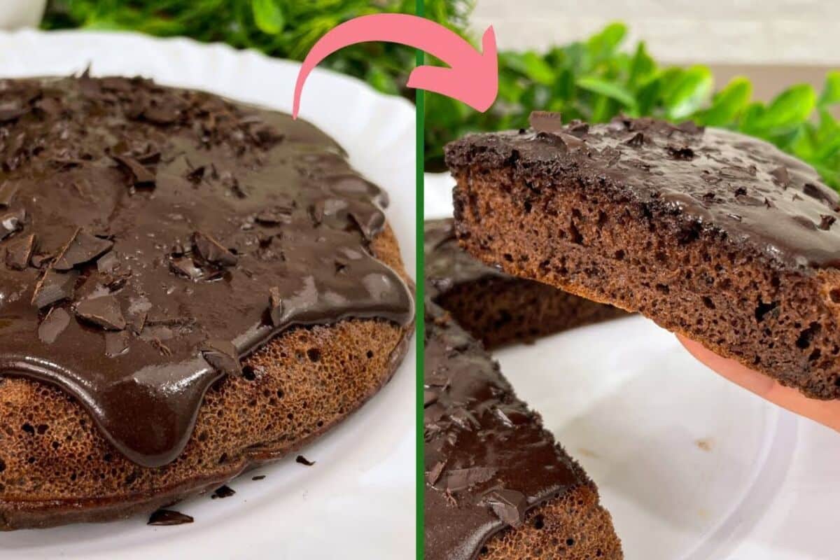 Bolo de chocolate na frigideira: o bolo rápido e prático para matar a ...