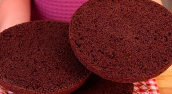 pão de ló de chocolate)