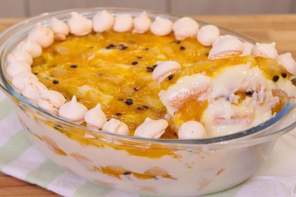 pavê de frutas amarelas