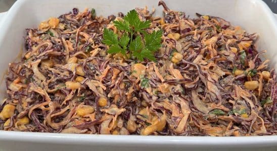 salada de repolho cremosa