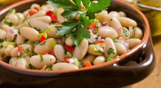 salada de feijão branco