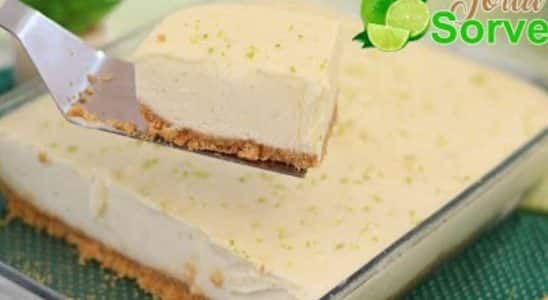 sobremesa gelada de limão