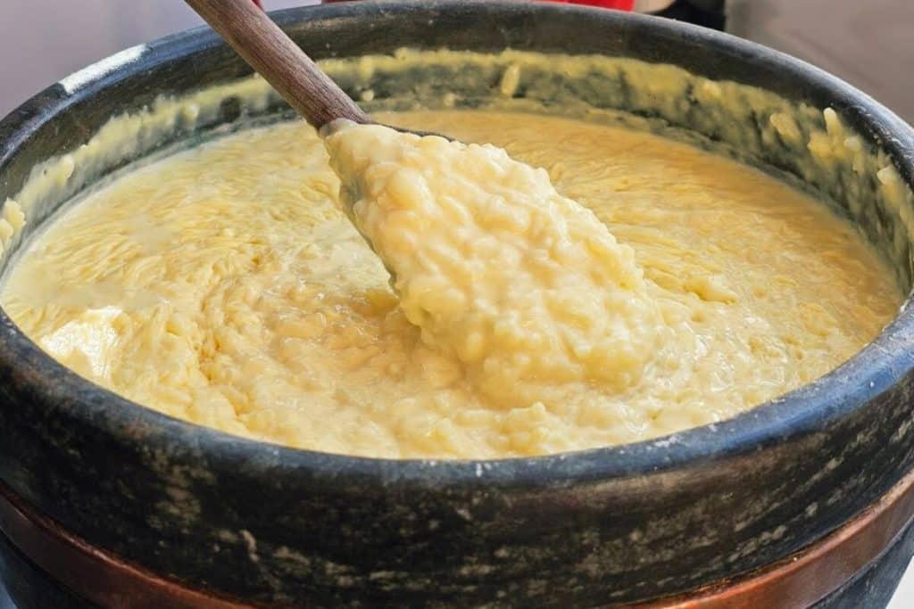 arroz doce com curau