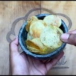 batata chips no microondas