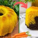 bolo de cenoura mesclado