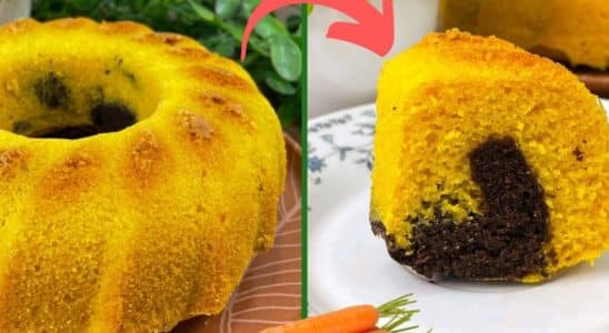bolo de cenoura mesclado