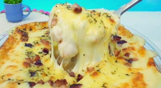 frango com creme de batata